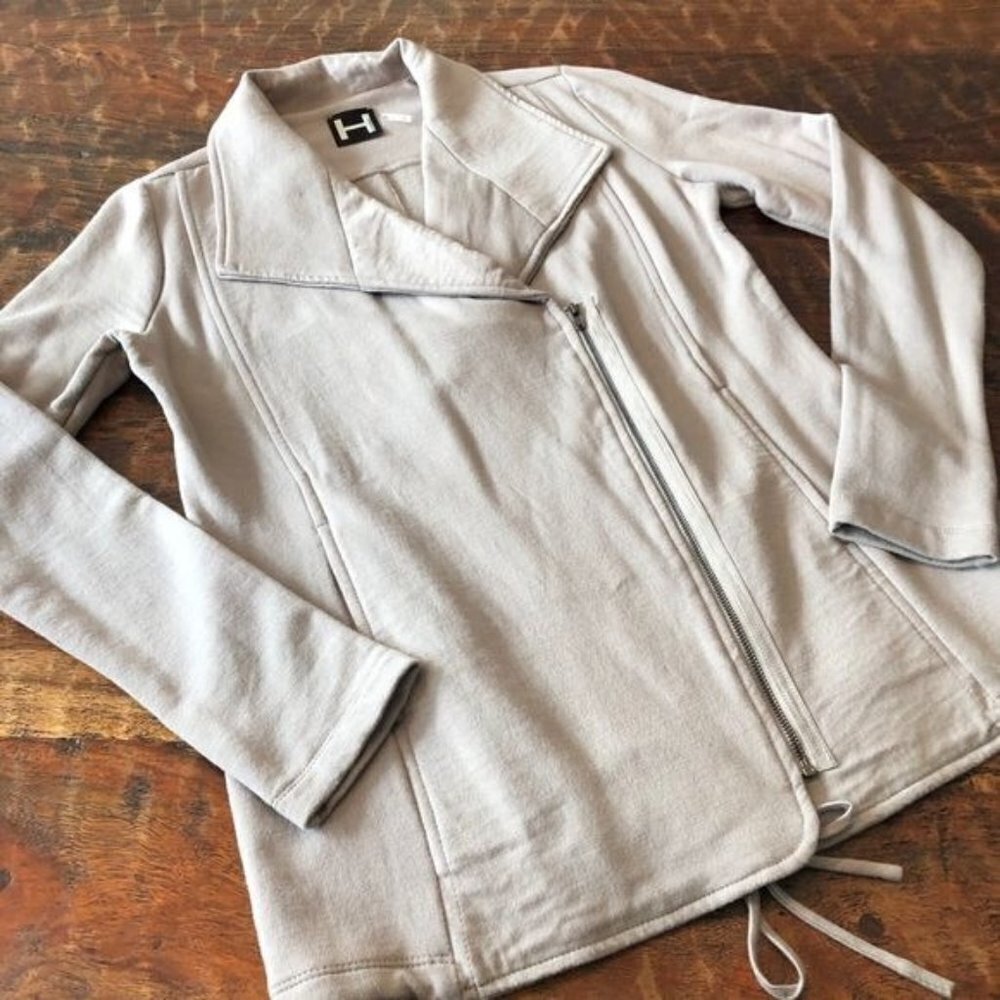 H by Bordeaux Dove Grey Super Soft Knit Jacket XS